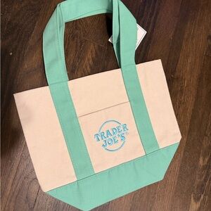 Mini Mint Green and Cream Tote Bag